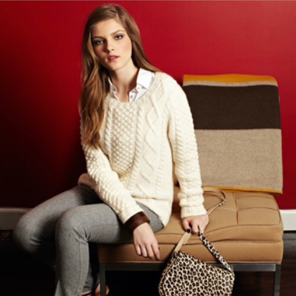 KULE Sweaters - Kule | 100% Cashmere Scottie Fisherman Cable Sweater | Gray | M